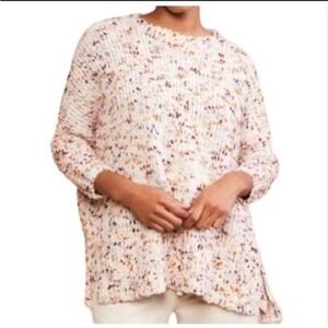 Lou‎ & Grey Speckled Oversized Chunky Knit Chenille Sweater XS S Multicolor Boxy